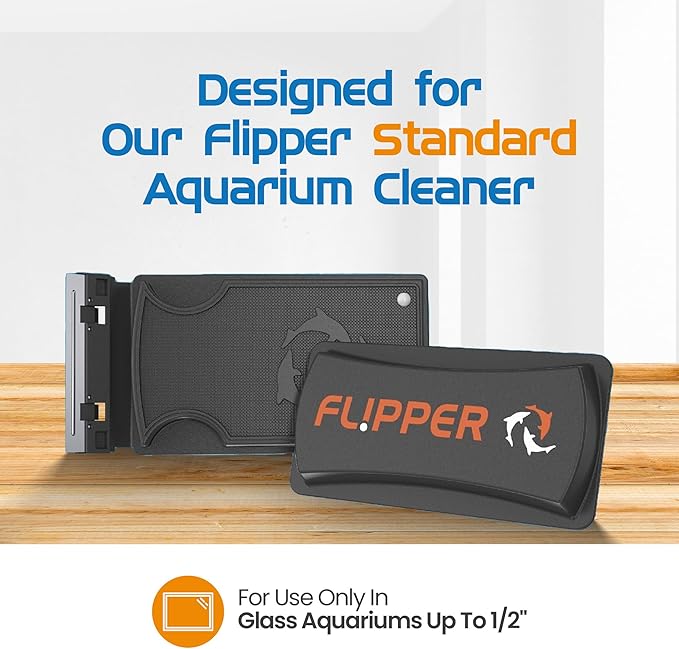 Flipper Standard Aquarium Algae Remover for Fish Tank Cleaner Replacement Blades, Pack of 2 - Glass Scraper Blades for Cleaning Kits - Water Cleaning Accessory