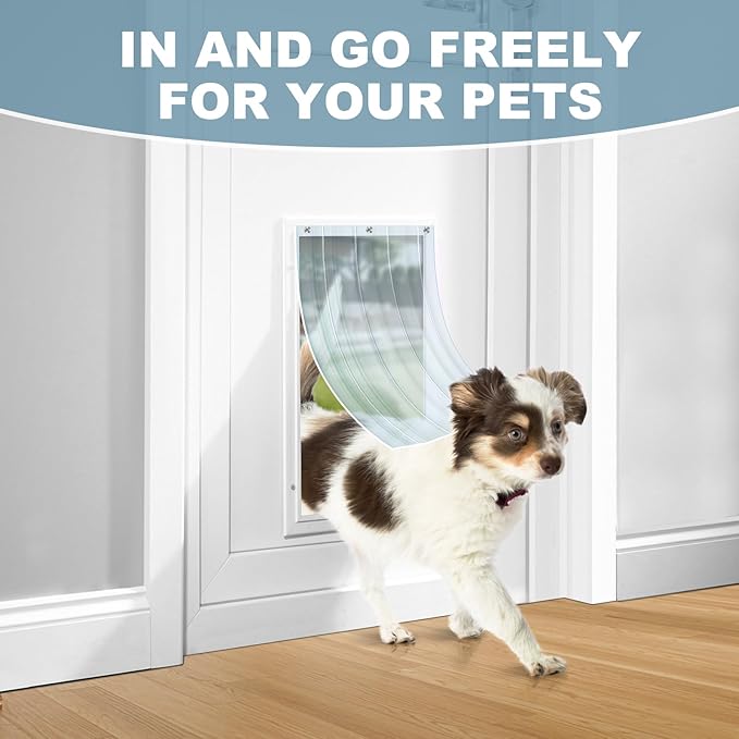 Uross Dog Door Replacement Flaps -5.9 FT x 11.8 in Ruff Weather DIY Cat Doggie Door Replacement Flaps, Vinyl Plastic Door Flap for Dog House, Ideal Large Pet Door Replacement Flap