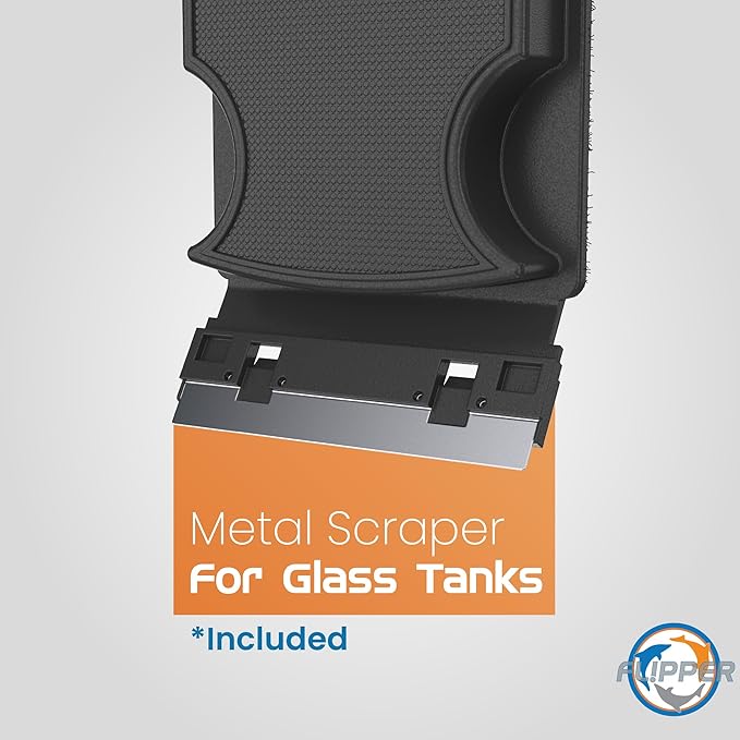 FLIPPER Nano Magnetic Aquarium Cleaner, 2 in 1 Flip Scrubber and Scraper with Strong Rare Earth Magnets for Algae Removal on Glass Tanks up to 1/4 inch (6 mm), for Freshwater and Saltwater Aquariums