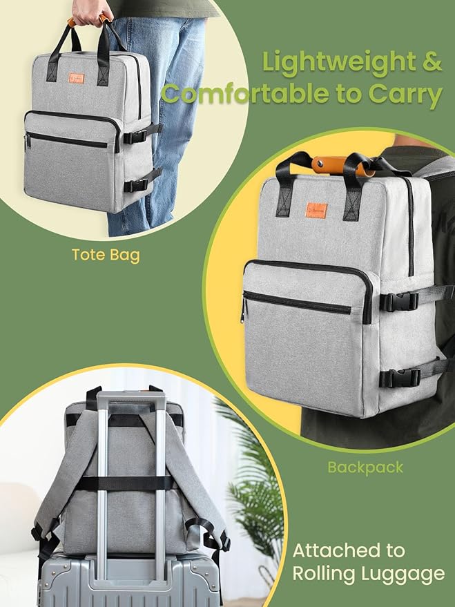 Dog Travel Bag All-in-One Set: DELOMO 25L Airline Approved Dog Travel Backpack with 2 Food Containers + 2 Collapsible Bowls + 1 Waterproof Mat for Weekend to Week-Long Pet Travel, Camping, Road Trips