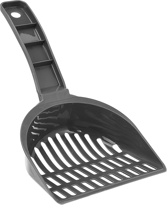 Amazon Basics Durable Litter Scoop for Cat Litter Box,with Holder,Efficient Scooper,(Pack of 12)