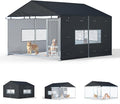 Outdoor Dog Kennel Cover Full Coverage for 10'Dx10'Wx7'H Dog Cages,600D Heavy Duty Waterproof Large Dog Kennel Cover,(Kennel not Included) Black