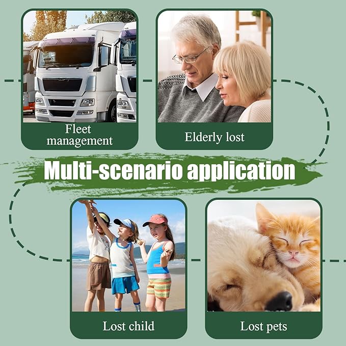 2025 Smart GPS Tracker for Dogs, Mini Cat GPS Tracker, Positioning Smart Alarm Pet Tracker, Waterproof and Drop-Proof, Extra Long Battery Life of 365 Day, No Subscription