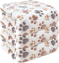 Dog Blankets for Large Dogs, 3 Pcs Dog Blanket Washable, Soft Fluffy Flannel Pet Blanket Mat Cover for Bed Couch, Cute Print Puppy Blanket 60" x 50"