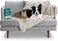FurHaven Waterproof Throw Blanket for Dogs & Indoor Cats, Reversible Protective Pet Blanket, Large, Long Faux Fur & Velvet, Driftwood