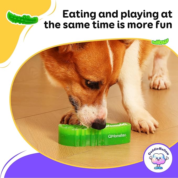 A refillable chew Toy for Small, Medium, and Large Dogs. A Three-in-one Indestructible chew Toy for Frozen Yogurt, Teething, and nibbling. Updated with a grooved Design.(Small)