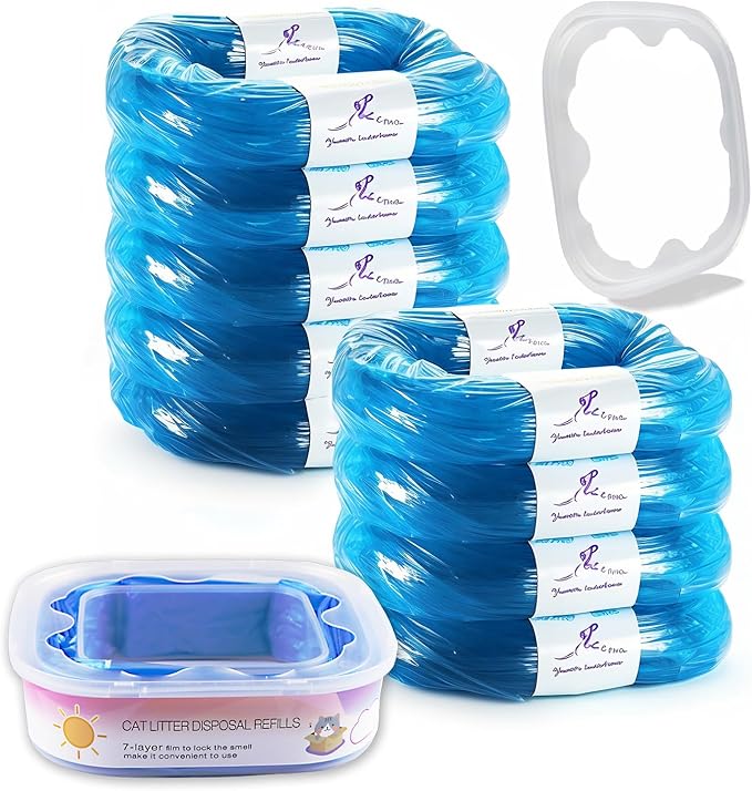 9 Pack Cat Litter Refills Bags Compatible with Your Genie Standard, Plus,and XL+ Litter Disposal Refill Cartridge