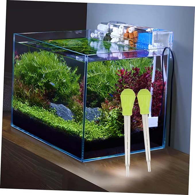 TOYANDONA 2pcs Manual Fish Tank Cleaner Waste Gravel Adsorber for Change and Coral Feeding Effortless Aquarium Maintenance Tool