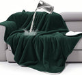 gogobunny Waterproof Bed Blanket, Reversible Sherpa Fleece Throw Blanket for Dog Puppy Cat, Furniture Cover Protects Bed Couch Sofa from Liquid Pee and Pet Fur (Forest Green, 90x108 inches)
