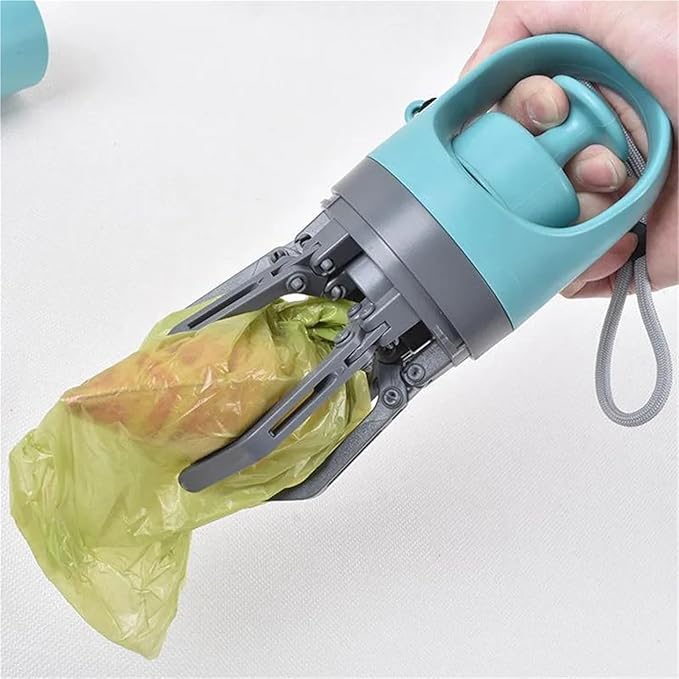 Portable Dog Pooper Scooper With Garbage Bags - Six-Claw Shovel For Easy Dog Waste Pickup - Outdoor Pet Cleaning Tool