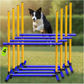 Dog Agility Hurdle Training Set, 4-Sets Jump Bar Equipment for Indoor & Outdoor Backyard Exercise