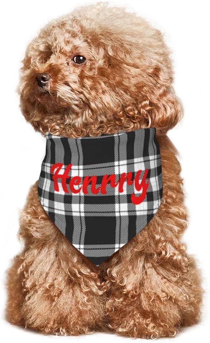 Custom Pet Scarf Personalized Dog Bandana with Name Personalized Add Your Text Bibs Triangle Head Scarfs Gift for Small Medium Large Dogs Cats Baby Puppy Pets Accessories