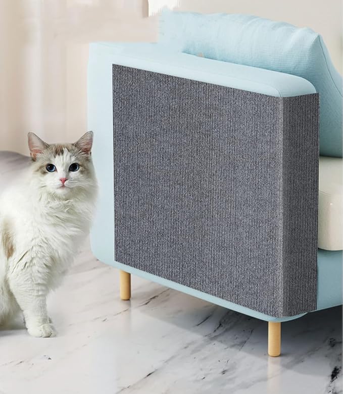 157.5"x15.8" Trimmable Self-Adhesive Carpet Mat Pad Replacement for Cat Tree Shelf Shelves, Cat Wall Furniture Steps, Carpet Scratching Post Scratcher Couch Protector (Beige)
