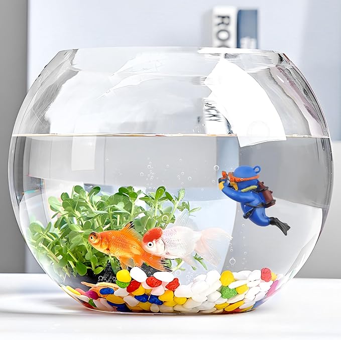 onesimcr Floating Fish Tank Decorations, Aquarium Decorations, Lovely Diver Fish Tank Decorations, Floating Device Fish Tank Accessories，Suitable for All Kinds of Fish Tanks…