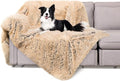 PJYuCien Dog Blankets for Medium Large Dogs Washable - Fluffy Fuzzy Cat Blanket for Couch, Puppy Throw for Furniture with Polyester Fleece, Super Soft Plush for Pet Kitten Doggy, Brown, 50" x 60"