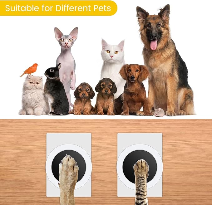 Nabance Inkless Paw Print Kit for Dogs, Cats with 3-Pcs Round Ink Pad & 2 Paper Frame, Clean Touch Dog Nose & Baby Handprint Kit, Pet Paw Print Impression Kit, Keepsake Gifts for Pet Lovers, New Moms