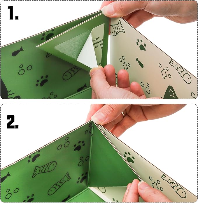 SOUJOY 8 Pcs Disposable Litter Boxes for Cats, Travel Litter Box with Scoop, Double Layer Waterproof Litter Tray for Cats Small Pets, 14.8 x 11.6 x 4.7inch