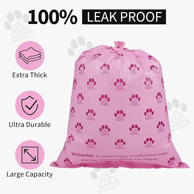 Dog Poop Bags Rolls with Dispenser 150 Count Biodegradable Bags for Dog and Cat Lavender Scented Waste Bag Leak Proof Doggie Poop Bag Doggy Trash Bag Purple
