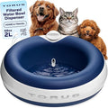 Filtered Portable Dog Water Dispenser [Upgraded 2026], 2L / 68oz, Automatic Pet Water Dispenser Noise-Free No Spill Water Bowl for Dogs, No Power Needed, Ideal for Medium & Large Pets