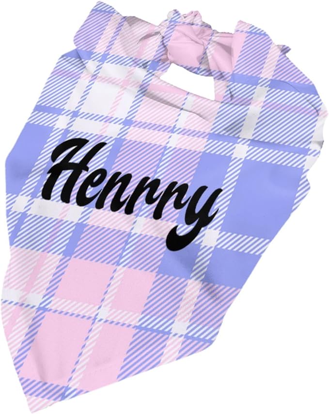 Custom Pet Scarf Personalized Dog Bandana with Name Personalized Add Your Text Bibs Triangle Head Scarfs Gift for Small Medium Large Dogs Cats Baby Puppy Pets Accessories
