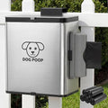 Dog Poop Trash Can Outside, 2.1 Gallon Dog Waste Container with Trash Bag Dispenser, Outdoor Pet Poop Bucket with Lid, Black Hanging Waste Container with Bags for Fence, Garbage, CounterTop
