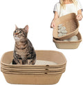Kitty Sift (Set of 1 Litter Box & 5 Sifting Liners) Disposable Sifting Cat Litter Box Large, 6 Count, Durable and Portable for Travel and Home Odor Control