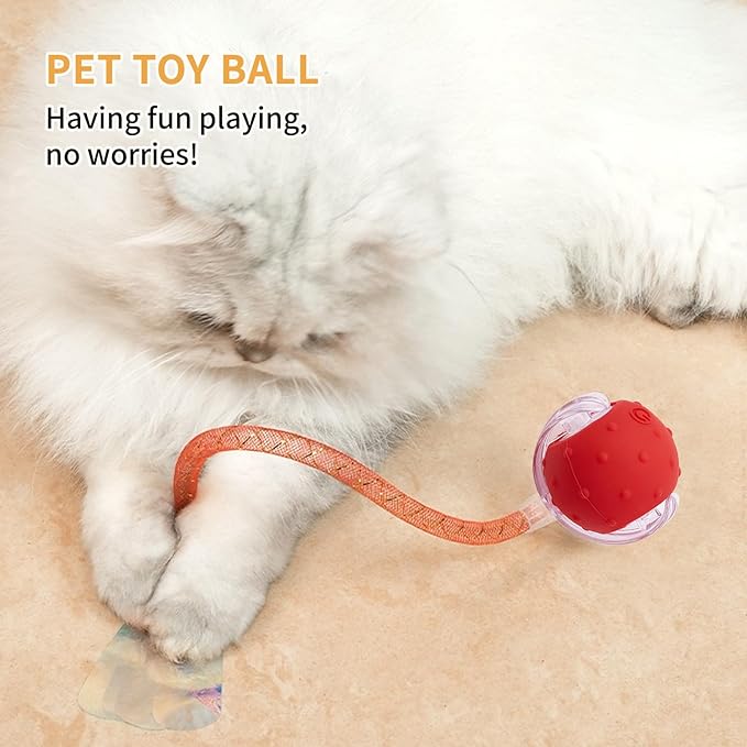 Interactive Cat Toys for Indoor Cats – Moving Ball Cat Play Mat, Interactive Toys for Cats with Rolling Motion for Exercise, Mental Stimulation & Boredom Relief, Rolling Ball in 28" Playing Mat