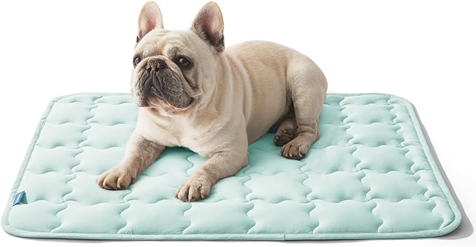 Bedsure Cooling Mat for Medium Dogs – 29x21 Thin Washable Cooling Pet Pad for Cat, QMAX>0.5, Portable Kennel Puppy Bed for Summer, Non-Slip Summer Crate Pad for Dog Up to 25 lbs