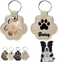 Personalized Dog Hair Keychain Pet Fur Keepsake Pet Memorial Cute Storage Keychains Cat Paw Shaped Key Chain to Store Fur