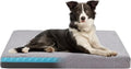 Cooling Dog Beds for Large Dogs, Memory Foam Pet Bed with Waterproof Liner and Cooling Gel Mattress, Comfy Dog Crate Mat Fits up to 60 lbs Pets