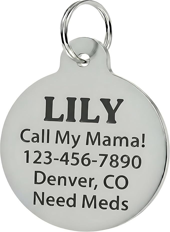Bad Tags Personalized Dog and Cat ID Tags in 25+ Designs and 2 Sizes - 5 Lines of Custom Engraved Text - Funny Cute Personalized Pet Tags (Socially Impaired, Small (1 inch))