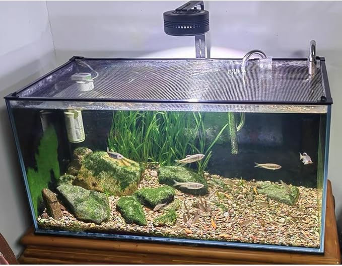 Magnetic Aquarium lid Fish Tank Hood top Cover Anti-Jumping net Cover mesh to Protect Fishs Jumping Out of Fishes Tank Hoods
