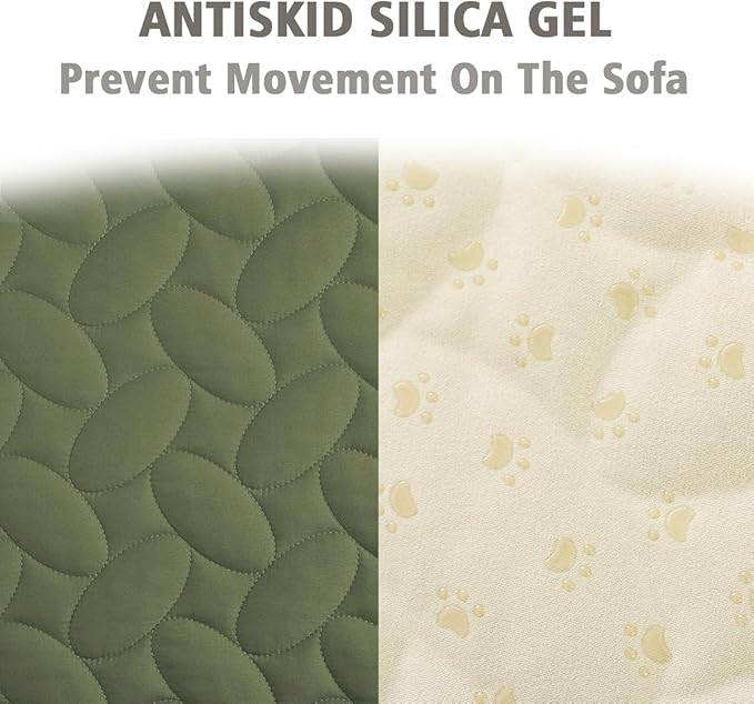 Ameritex Waterproof Pet Bed Cover Anti-Slip Dog Bed Blanket for Sofa and Furniture Waterproof New Pattern Design (Green, 30x80 Inch (Pack of 1))