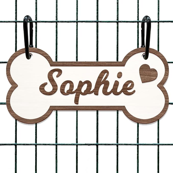 Personalized Dog Crate Sign Custom Dog Kennel Accessories Name Plate Doghouse Sign Decor Gift for Dog Lover