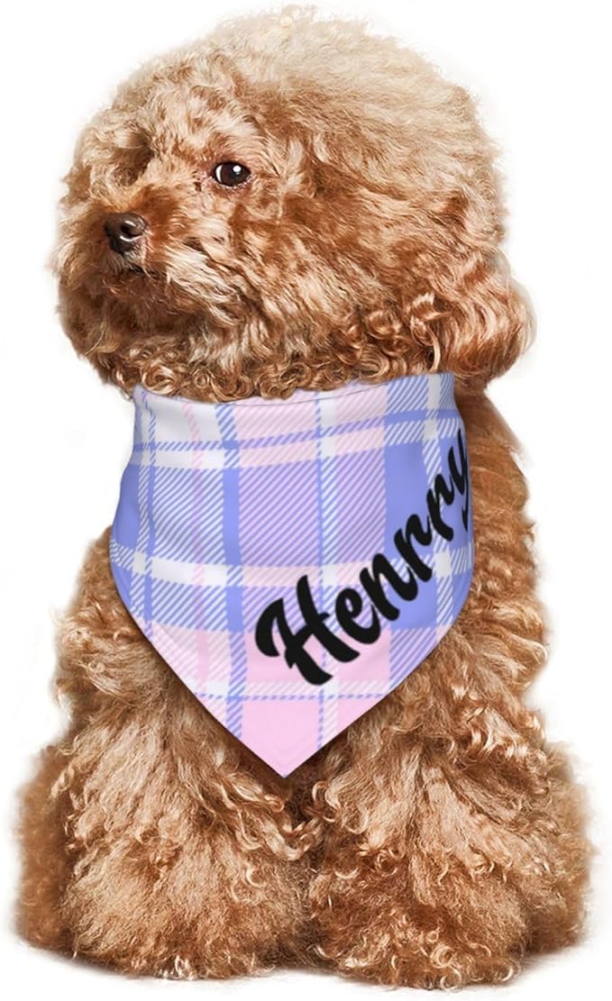 Custom Pet Scarf Personalized Dog Bandana with Name Personalized Add Your Text Bibs Triangle Head Scarfs Gift for Small Medium Large Dogs Cats Baby Puppy Pets Accessories