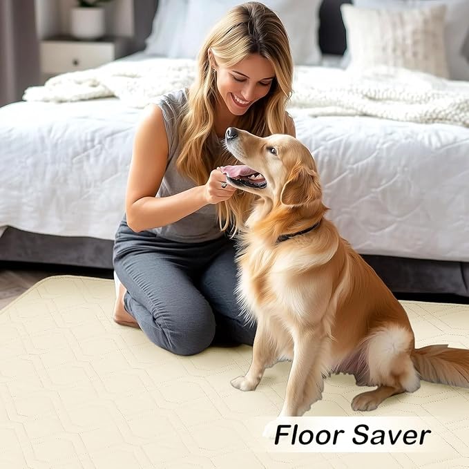 hyha Waterproof Dog Bed Blanket, Soft Pet Blankets, Waterproof Couch Cover for Dogs, Reversible Sofa Covers Washable for Furniture (40x90 Inch, Beige/Beige)