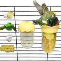7 PCS Bird Cage Feeder for Vegetable Millet Holder Cage Accessories with Parrot Fruit Forks for Budgie Cockatiel Lovebirds Parrot