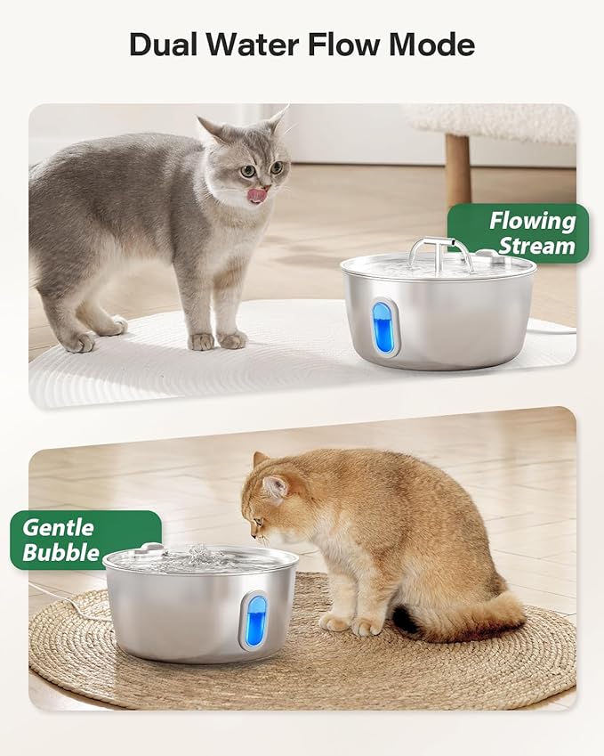 Cat Water Fountain Pump - Ultra Quiet Replacement Pump for 3.2L/108oz Cat Drinking Fountain Automatic Pet Water Dispenser