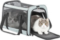 19 x 12 x 12 Large Cat Car Carrier – Roomy Escape-Proof Cat Car Seat for Safe Driving, Lockable Zippers & Safety Tether, Soft-Sided Travel Carrier for Road Trips & Vet Visits