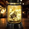 kyoryuger Cat Gift for Women Cat Gifts Solar Lantern, Cat Solar Lights Outdoor Cat Lover Gifts for Women Men Cat Lovers Gifts Hanging Cat Lanterns for Yard Garden Decor Waterproof Lantern Torches