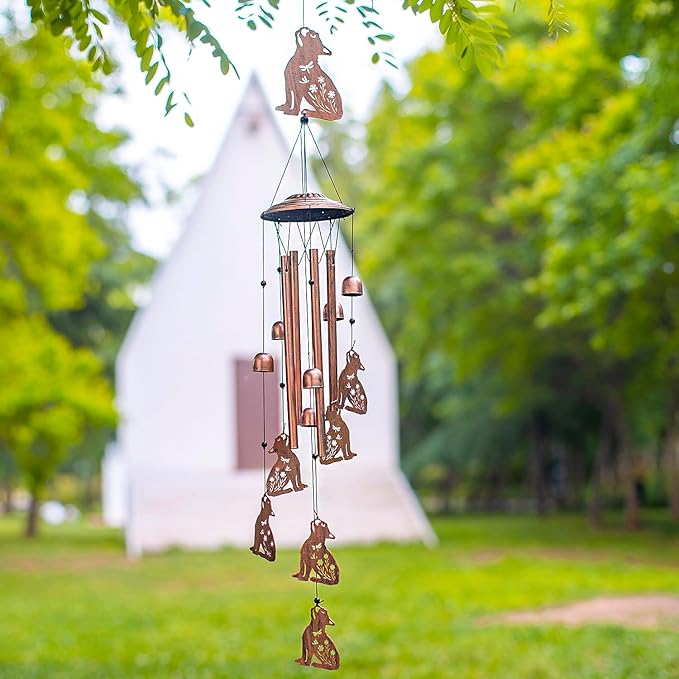 French Bulldog Wind Chimes for Outside,Dog Gifts for Women/Men/Sympathy Gift/Memorial Gifts/Birthday Festival Metal windchimes Outdoors/Indoors,Patio,Garden Decor,Home,Porch,Yard