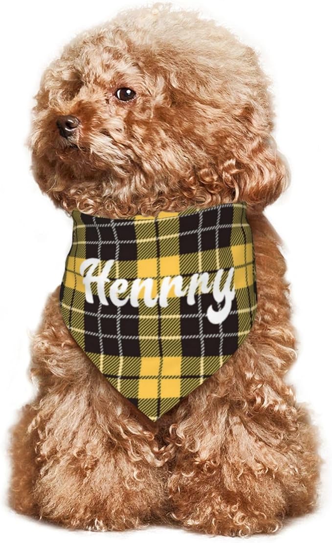 Custom Pet Scarf Personalized Dog Bandana with Name Personalized Add Your Text Bibs Triangle Head Scarfs Gift for Small Medium Large Dogs Cats Baby Puppy Pets Accessories
