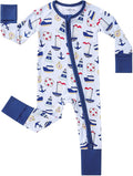 pureborn Baby Infant Boys Girls Sleeper Snug Fit Viscose from Bamboo Pajamas Zipper Pjs 0-24 Months