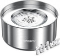 Stainless Steel Dog Water Bowl No Spill, 101oz/3L Large Capacity Pet Water Dispenser with Floating Disk, Non-Slip Slow Drink Feeder for Cat, Anti-Gulping & Splash Proof for Travel, Car & Home