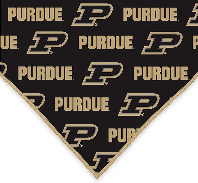 Purdue Boilermakers Officially Licensed Bandana for Dogs and Cats | Fits Pets Great Gift Idea | Easy-to-Tie (Large, 28")