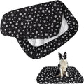 Waterproof Dog Bed Covers Replacement Washable Pet Hair Easy to Remove, Noiseless Quilted Puppy Pet Bed Cover Lovely Black Star Print 29x41 Inches, for Dog/Cat, Cover Only