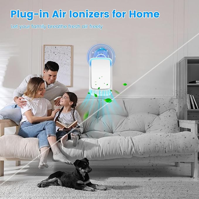 4Pack Plug In Air Purifier for Home Mini Ionic Air Purifier for Small Room Quiet Working Air Ionizers for Home,Office, Bedroom,Living Room,Portable Air Freshener for Odor,Pets Smell(4)
