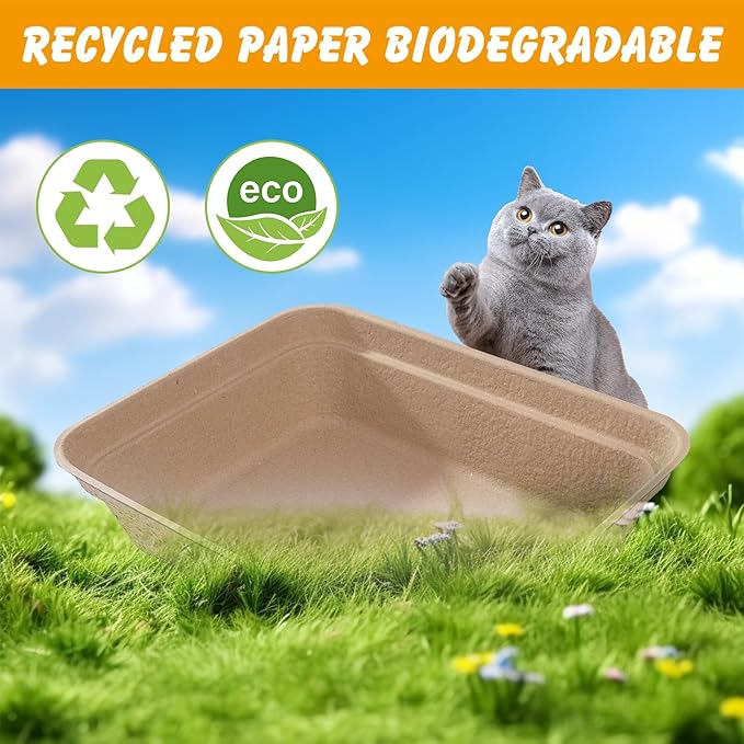 Disposable Cat Litter Box(9-Pack), Large Litter Boxs for Travel Home Use