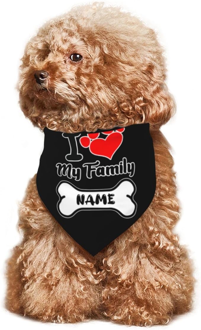 Custom Dog Bandana for Cat Dog Pet Add Your Design Personalized Neckwear Bandanas with Your Text Logo Image Customized Pet Scarf Funny Gifts Style 09