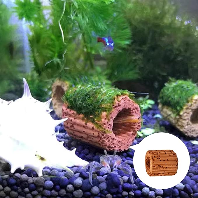 16 Pack Aquarium Plant Weights, Aquatic Plants Fixed Ring Set, Anti-Floating Ceramic Aquarium Plant Rings, Aquarium Landscape Decoration Fish Tank Accessories 1.8 x 1.3 Inch